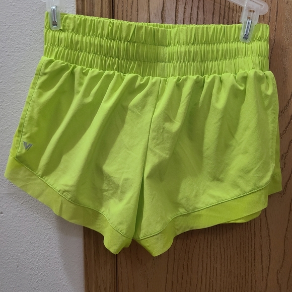 IVL Collective Race Pace Lime Punch Neon Green Athletic Running Shorts - Picture 2 of 4